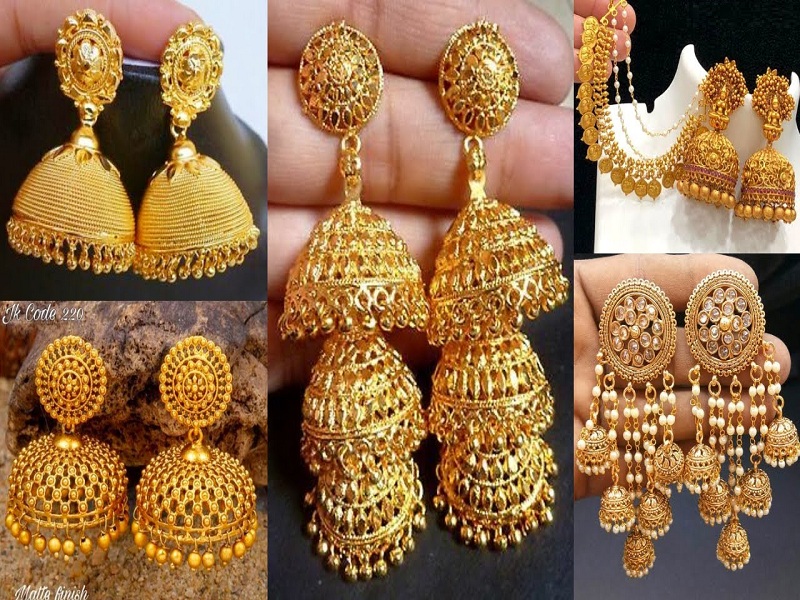 Jhumka Design Photo | Gold Jhumka Design | Gold Earrings Jhumka Design  Photo - Travel And Tips